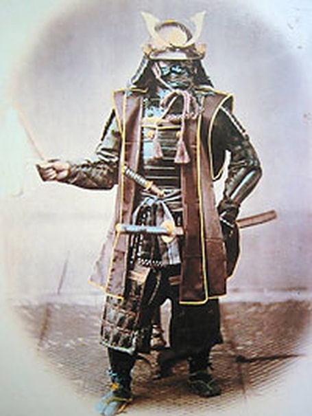 Samurai in full traditional armour