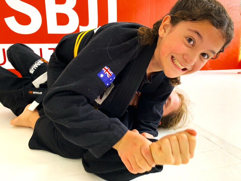 A teen training on the mat